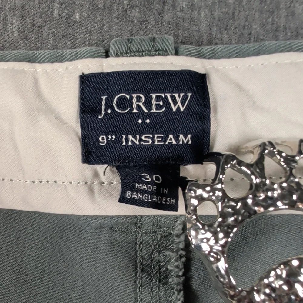 J Crew Flex Chino Shorts Sz 30 Aqua Green 9